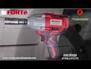 Forte Cordless Impact Wrench with Brussels Motor / 20v4.0Ah Battery Including 2nos (12.7mm/600N.m/3-Speed