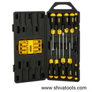 68-0002C STANLEY  Cushion Grip Screwdriver Set 16 pcs (Yellow and Black)