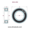 HCH 6004 2RS  Ball Bearing  Set of 10 Pieces (Outer Diameter ; 22mm Inner Diameter ;8mm Width: 7mm)