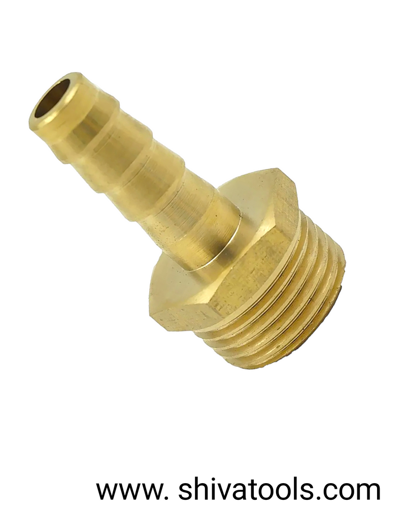 Brass Male Hose Caller / Hose Connector 3/8"×3/8" size (HNM3838) set of 10 peces
