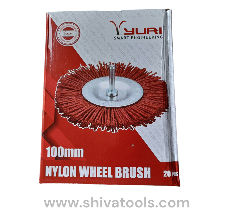 Nylon wire Brush Wood Working- Polishing Wheel yuri  (Orange, 100 mm, 4 inch) clening brush