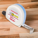 Freemans 5m Basic Measuring Tape Plastic 5M X 19mm Measuring Tape Blue And White)