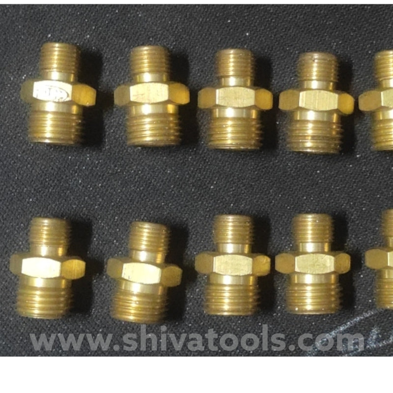 Brass pipe Fitting (BSP) reducing Union Male Connector 1/8×1/4 Brass Connector RUO1814 (pack of 10)