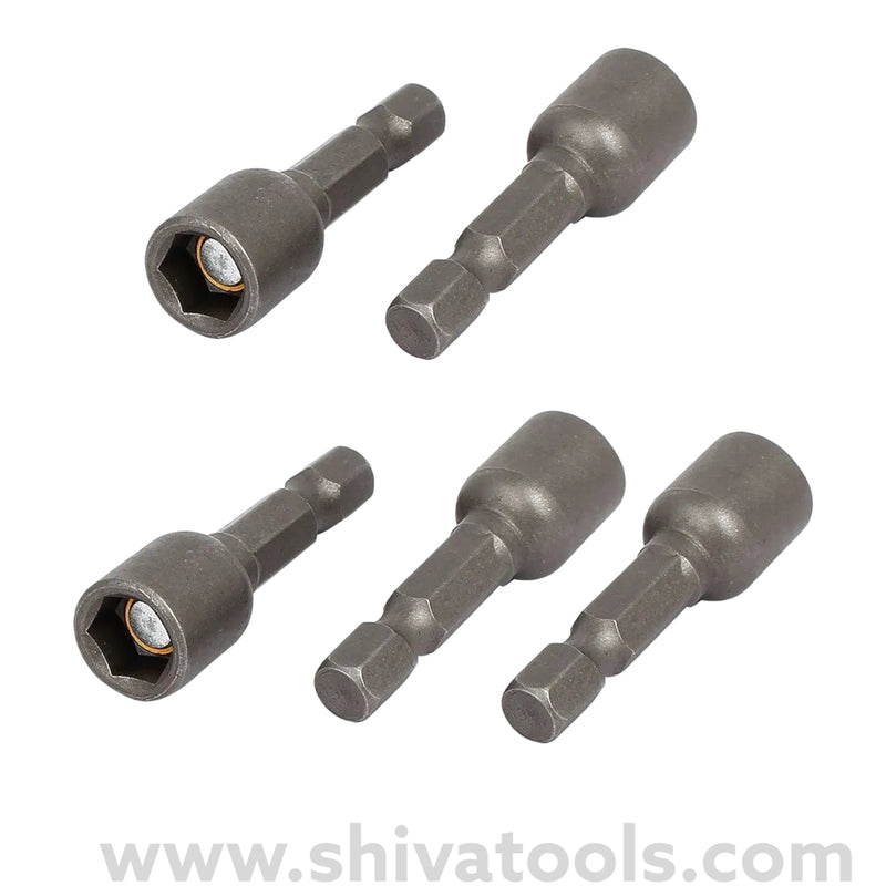 8pc Nut Runner Spinner Socket 1/4 Shank Hex Bolt Drill 5 5.5 8pc Nut Runner Spinner Socket 1/4 Shank Hex Bolt Drill 5 5.5