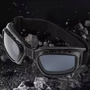 Foldable Safety Goggles Black | Compact Protective Eye Wear