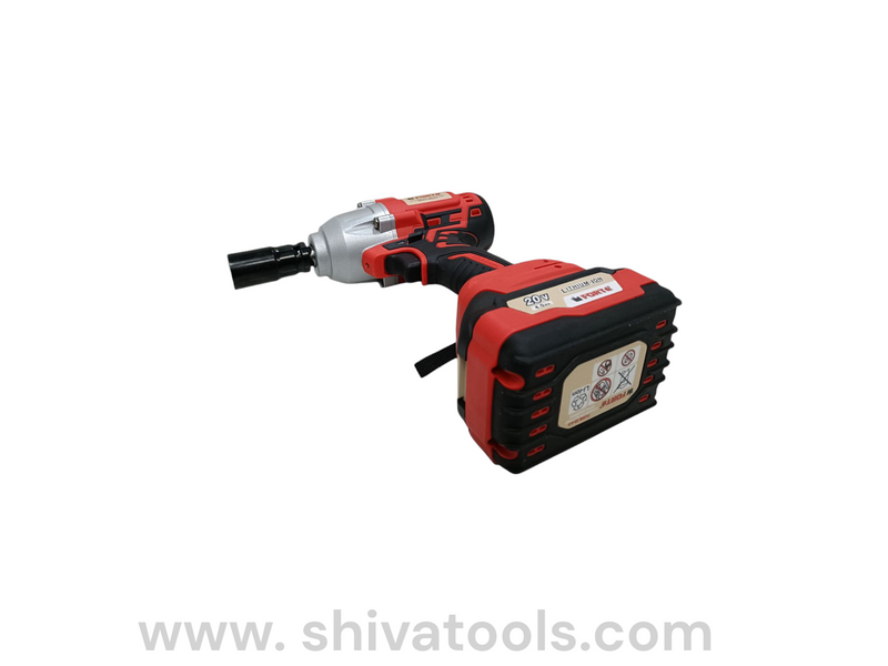 Forte Cordless Impact Wrench with Brussels Motor / 20v4.0Ah Battery Including 2nos (12.7mm/600N.m/3-Speed