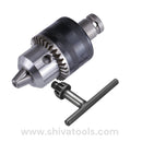 13mm  Drill Chuck Adapter for Impact Wrench | 1/2" Square Drive to Drill Chuck Converter | 1/2-20 UNF Mount With Key