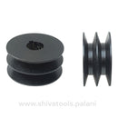 Double V-Belt Pulley 20mm Bore for 168F / 170F 7HP Engine (Flat Head) – Heavy Duty Spare Part for Chaff cutter Power Weeder, HTP Sprayer & Multi-Purpose Petrol Engines