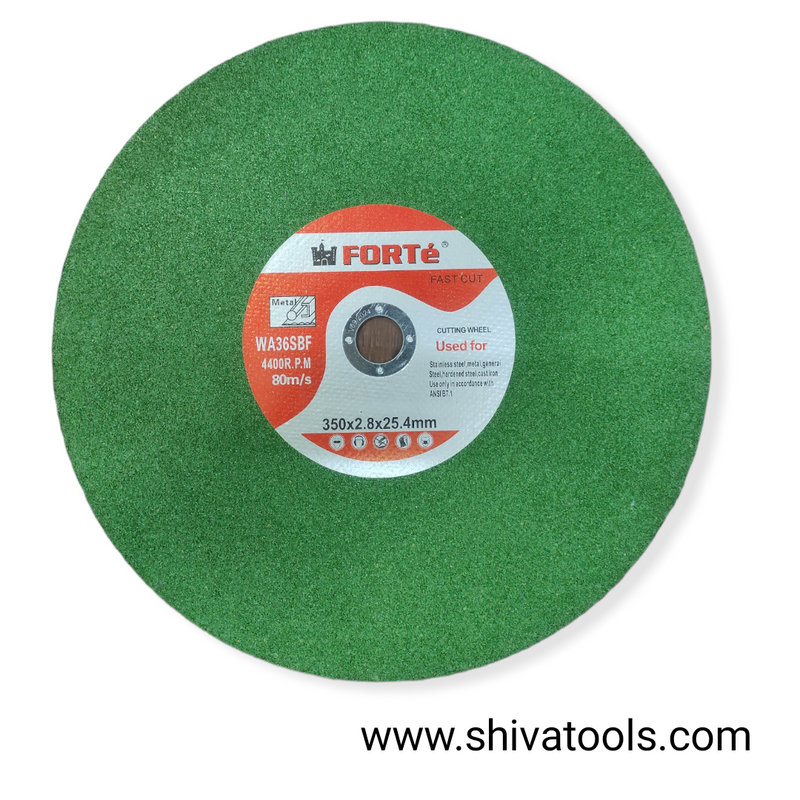 Forte 14 inch 3mm Green Cutting Wheel (pack of 10) ஃபோர்ட் கிரீன் 14 இன்ச் கட்டிங் வீல்