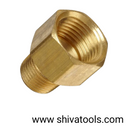 Brass Pipe Fitting 1/2 Inch Male 1/4 Inch Female Pipe Reducer Adapter Air Hose Adapter Metal Pipe Adapter pack of 5