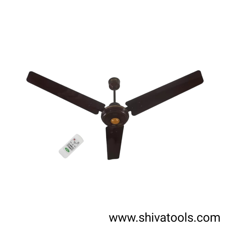 TVS Green BLDC Ceiling Fan Deluxe Brown Color 1200 mm BLDC Motor with Remote 3 Blade Ceiling Fan  Brown, Pack of 1