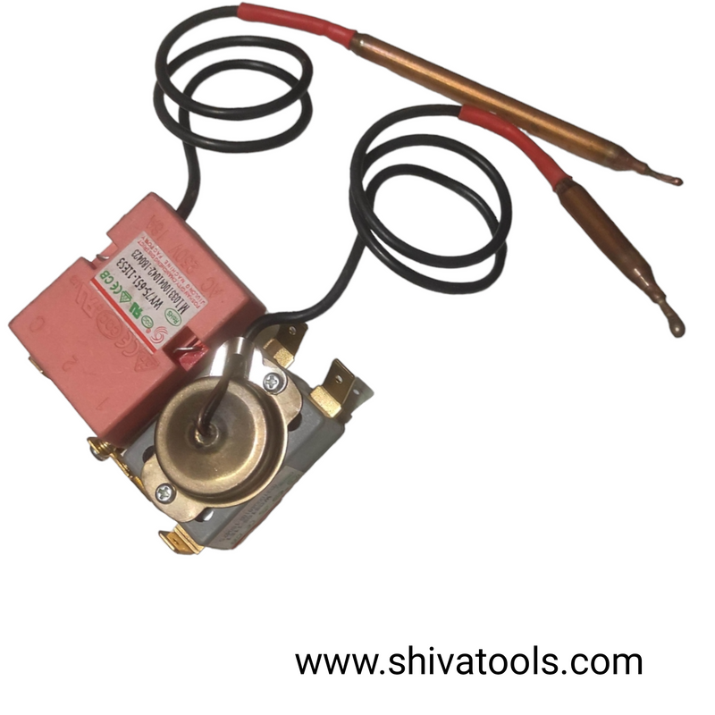 Thermostat For Electric Geyser - 4 Terminals 16A 250Volt AC Capillary Thermal Switch/ Thermostat With Two Temperature Adjustable For Water Heater spares