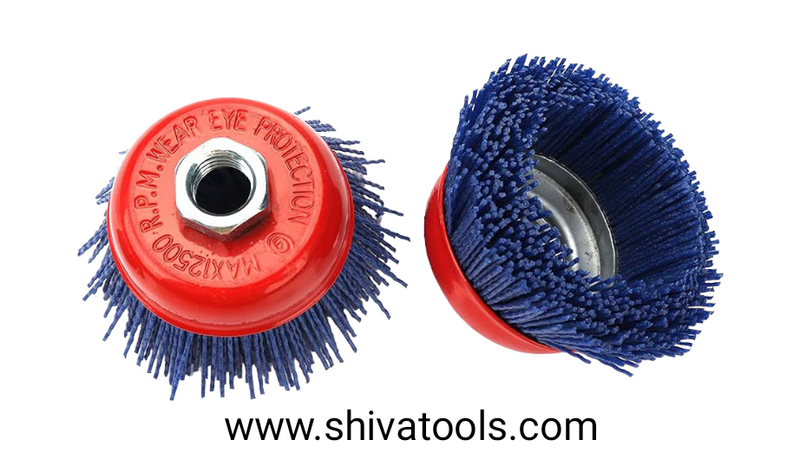 3" Nylon Cup Brush for Cleaning Dust / Paint / Stain In wood / Polishing Metal