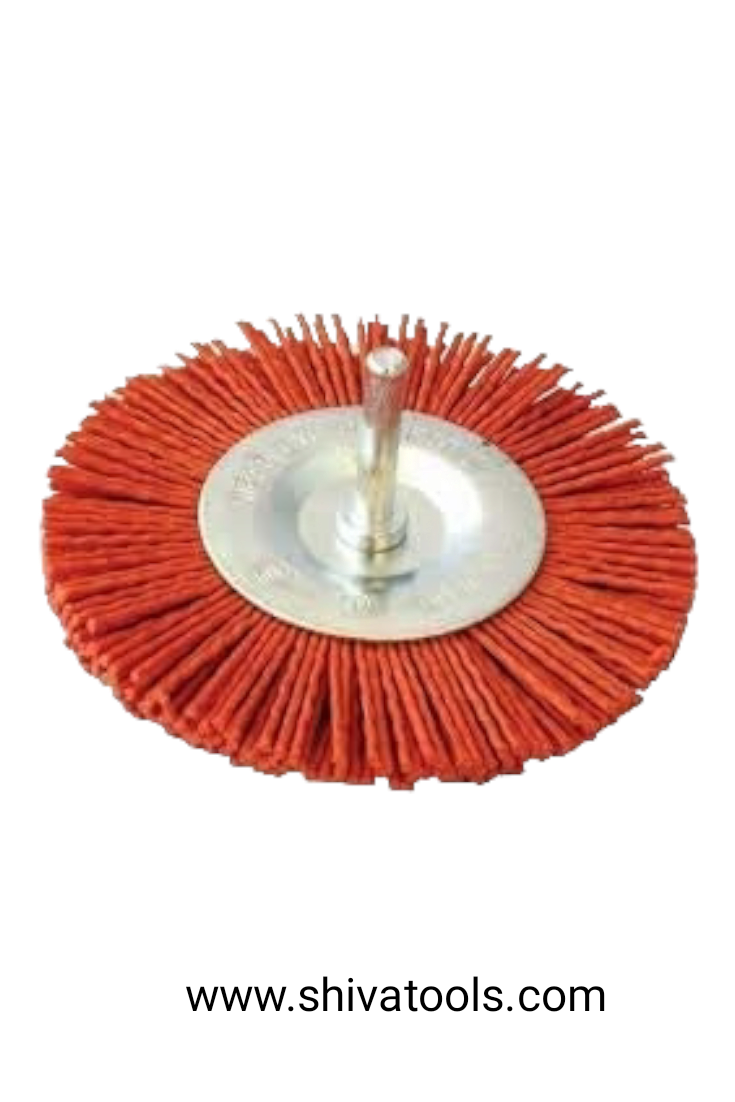 Nylon wire Brush Wood Working- Polishing Wheel makita  (Orange, 100 mm, 4 inch) clening brush
