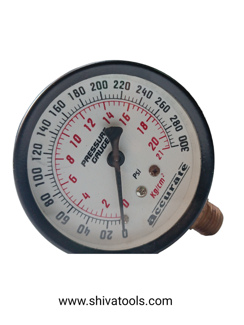 Accurate Pressure Gauge 2" And 1/4" groove size and pressure in 21 Kg/cm2