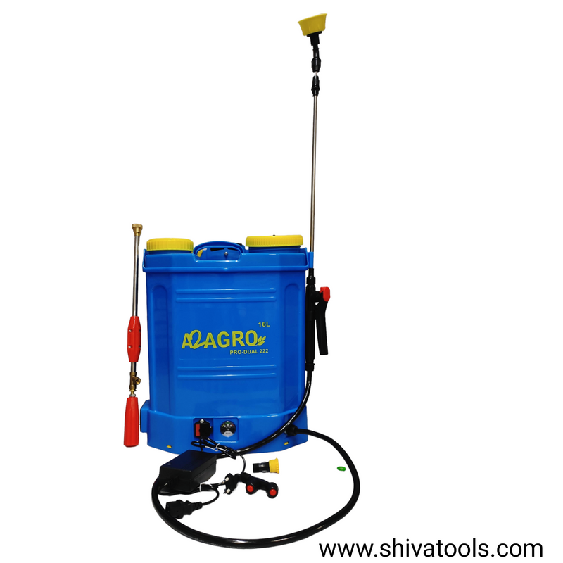 A2Agro Battery Powered Electric Knapsack Sprayer 16 litter For Agriculture 12 Volt 12 Ampere