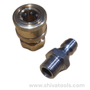 Car Washer Gun Quick Adaptor Set 14mm Female Brass 14mm Male Stainless Steel Quick Connector