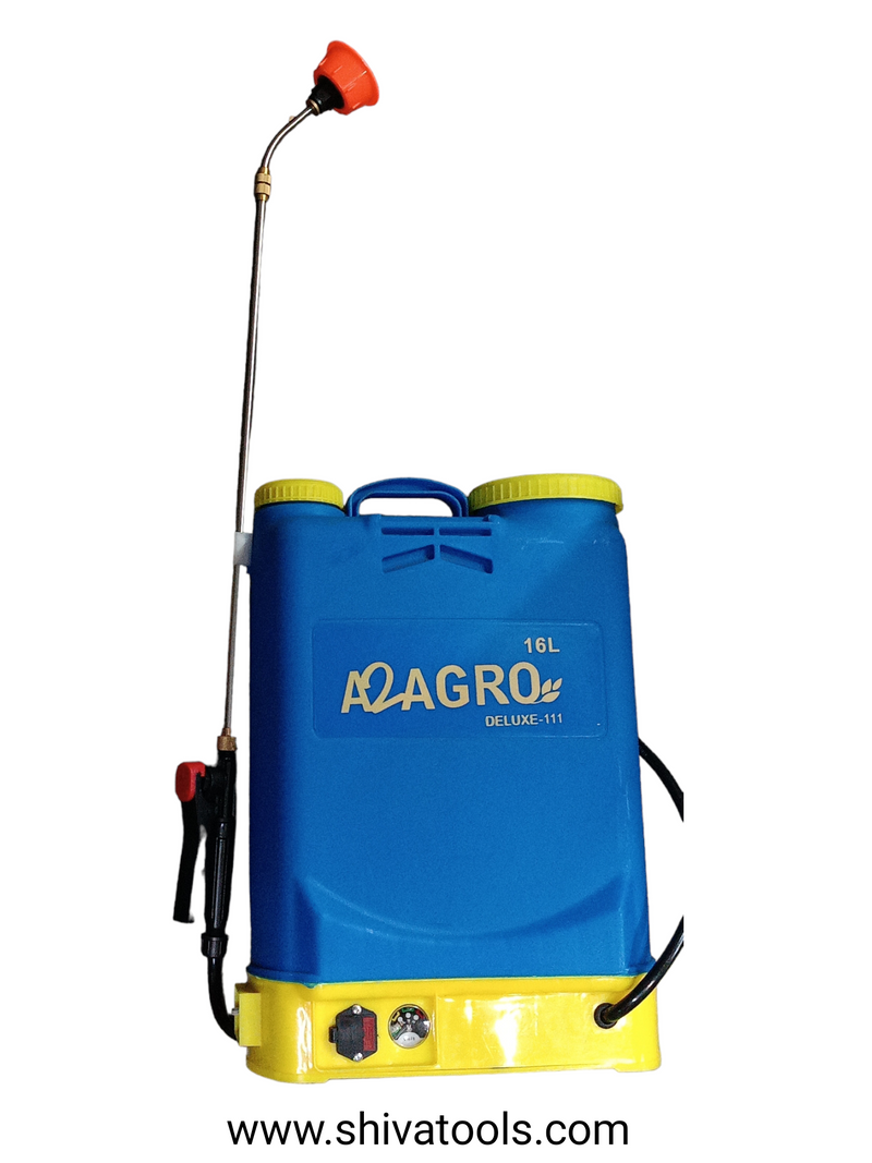 A2Agro Battery Powered Electric Knapsack Sprayer 16 litter For Agriculture 12 Volt 8 Ampere