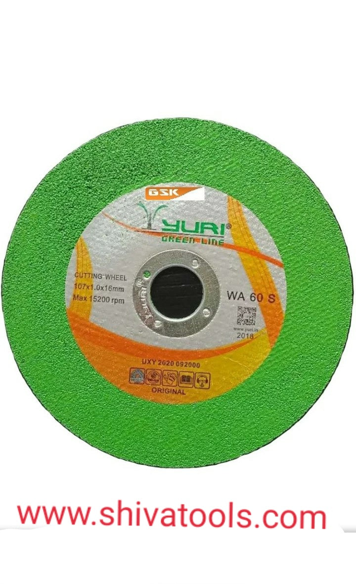 Yuri 14 inch Green Cutting Wheel (pack of 10) யூரி கிரீன் 14இன்ச் கடட்டிங் வீல்